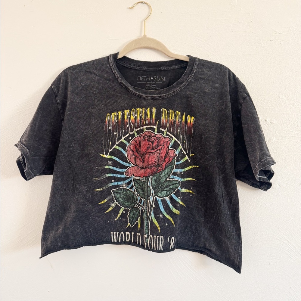 Fifth Sun Celestial Dream cropped Graphic Tee